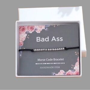 NEW Morse Code Bracelet with Silver Beads